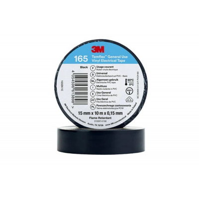 3M Temflex 165 Electrical insulating tape, 15 mm x 10 m