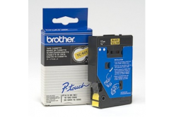 Brother TC-601, 12mm x 7,7m, black text / yellow tape, original tape