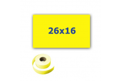 Price labels for labeling pliers, rectangular, 26mm x 16mm, 700pcs, signal yellow