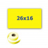 Price labels for labeling pliers, rectangular, 26mm x 16mm, 700pcs, signal yellow