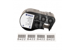 Brady M4-49-422 / 170739, 25.40 mm x 25.40 mm, Polyester, black text / white tape