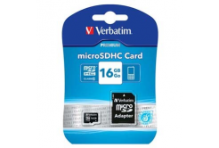 Verbatim 44082 Micro Secure Digital Card Premium, memory card, micro SDHC, 16GB, UHS-I U1 (Class 10), with adapter