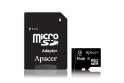 Apacer memory card Secure Digital Card, 16GB, micro SDHC, AP16GMCSH4, Class 4, bulk without adapter, SALE