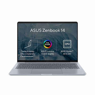 ASUS Zenbook 14/UX3480KA-OLED016/AI5-330/14"/WUXGA/24GB/512GB/AMD int/no OS/Blue/2R