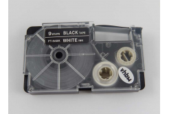 Casio XR-9ABK 9mm x 8m white / black, compatible tape