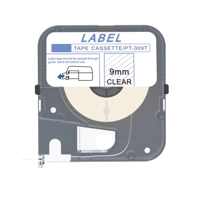 Max LM-309T, 9mm x 8m, transparent compatible tape