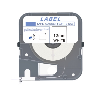 Max LM-312W, 12mm x 8m, white compatible tape