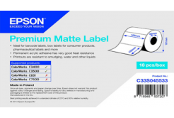 Epson C33S045533 Premium Matte, for ColorWorks, 102x152mm, 225pcs, white self-adhesive labels