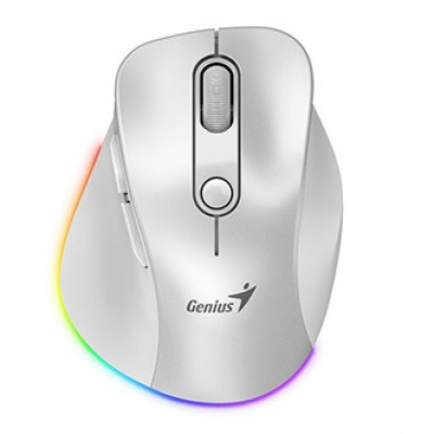 Mouse wireless, Genius Ergo 9000S Pro 31030039400, white, optical, 2400DPI