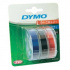 Dymo S0847750, 9mm x 3 m, white text/black, blue, red, original tape