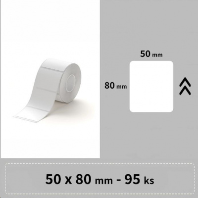 Niimbot A2A88358701, 50x80mm, 95pcs, white self-adhesive labels