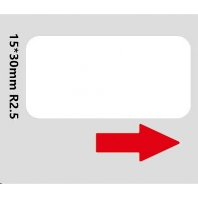 Niimbot A2A68601301, 15x30mm, 195pcs, white self-adhesive labels