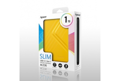 Apacer external hard disk, AC236, 2.5", USB 3.0 (3.2 Gen 1), 1TB, AP1TBAC236Y-1, yellow