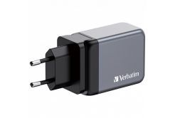 VERBATIM GaN Wall Charger GNC-65, 65W, 2x USB-C, 1x USB