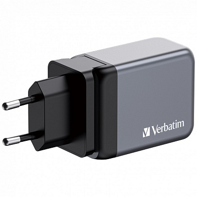 VERBATIM GaN Wall Charger GNC-65, 65W, 2x USB-C, 1x USB