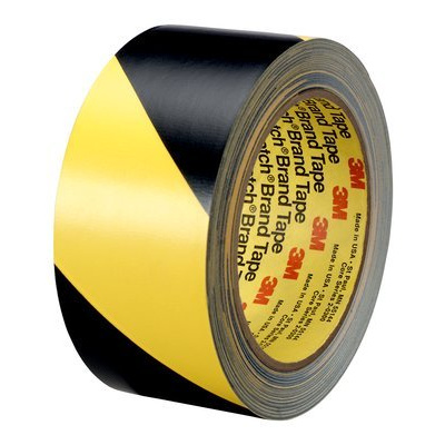 3M 766 PVC adhesive tape, yellow-black, 100 mm x 33 m