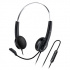 Genius HS-220U AI, headphones with microphone, wired black, 2.0, closed-back, USB-C