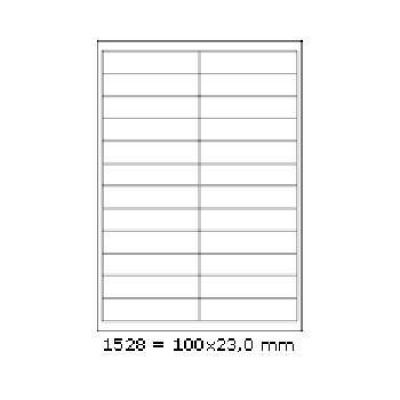 Self-adhesive labels 210 x 74,2 mm, 4 labels, A4, 100 sheets
