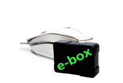 E-blue MOOD Mouse, 2400 DPI, optical, 3 buttons, wired USB, silver, 7-color backlighting, e-box