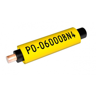 Partex PO-06Q10DN4, yellow, perforated, diameter 3,2-4mm, 40m, marking PVC shrink tube with shape memory, PO oval