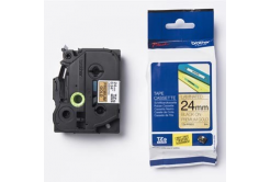 Brother TZ-PR851 / TZe-PR851, 24mm x 8m, black text / gold tape, original tape