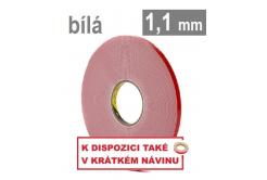 3M VHB™ 4950, tl. 1,1 mm; bílá oboustranně velmi silně lepicí akrylová páska 19 mm x 3 m