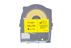 Max LM-505Y, 5mm x 8m, yellow compatible tape