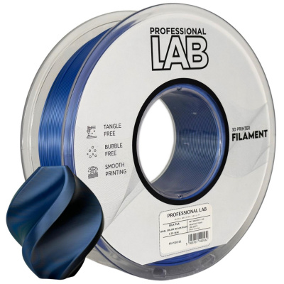 Professional Lab FG-P103-E1, 3D filament, PLA Silk, 1,75mm, 1000g, Dual Color, Black, Blue