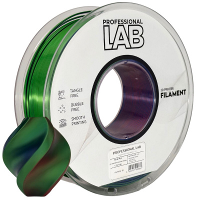 Professional Lab FG-P116-E1, 3D filament, PLA Silk, 1,75mm, 1000g, Tri Color, Red, Blue, green
