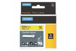 Dymo Rhino 1734525, S0773850, 24mm x 3,5m black print / yellow tape , original tape
