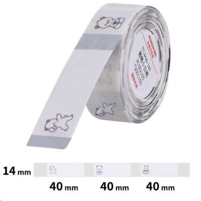 Niimbot A2G88778801, 14x40mm, 160pcs, Teddy bears, self-adhesive labels