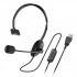 Genius HS-100U, headphones with microphone, volume control, black, 2.0, over-ear, USB