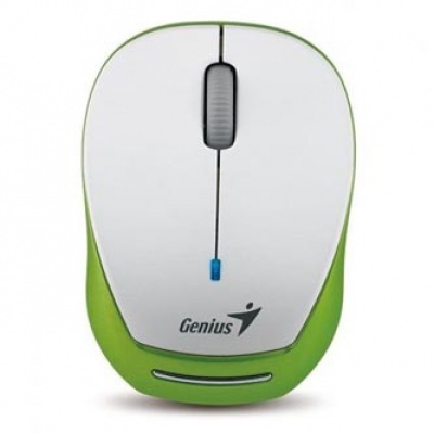 Genius Mouse Micro Traveler 9000R V3 31030132102, 1200DPI, 2.4 [GHz], optical, 3 buttons, wireless, white-green, built-in battery, universal
