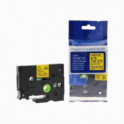 Compatible tape Brother TZ-631 / TZe-631, 12mm x 8m, black text / yellow tape
