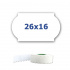Price labels for labeling pliers, 26mm x 16mm, 700pcs, white