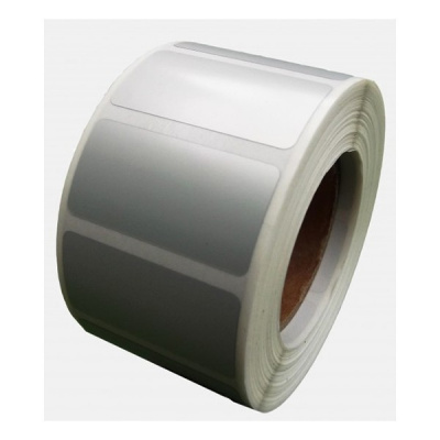 Self-adhesive PP (polypropylen) labels, 50x40mm, 1000 pcs for TTR, silver, roll