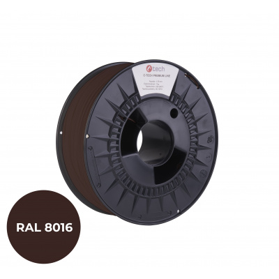 C-Tech 3DF-P-PLA1.75-8016 3D filament, PREMIUM LINE, PLA, RAL8016, 1,75mm, 1000g, Mahogany brown