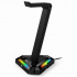 Genius RGB backlit headphone stand GX-UH100, 2x USB-A 2x USB-C HUB, black