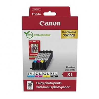 Canon CLI-571XL 0332C006 color (CMYK) multipack of original cartridges