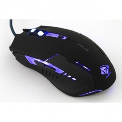 E-blue Mouse Auroza G EMS607BKAA-IU, 3000DPI, optical, 6tl., wired USB, black