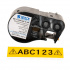 Brady M4-82-499-YL-BK / 170800, 9.53 mm, Nylon, black text / yellow tape