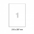 Self-adhesive labels R0502.1123, laser, matt, polyester, 210 x 297 mm, 1 label, A4, 50 sheets