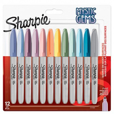 Sharpie 2157681, marker Mystic Gems, mix of colours, 12pcs, permanent