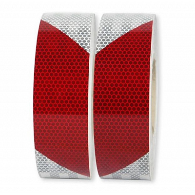 3M 823i Reflective red-white tape 50 mm left-sided