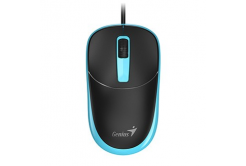 Wired mouse, Genius DX-123, black-blue, optical, 1200 DPI