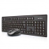 A4Tech 7100N, keyboard set with wireless optical mouse, AAA, CZ, classic, 2.4 [GHz], wireless, black
