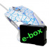 E-blue Mazer Pro Mouse, 2500 DPI, optical, 6 buttons, wired USB, white-blue, gaming, e-box