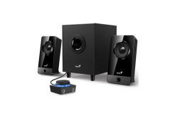 Genius speakers SW-2.1 300X, 2.1, 10W, black, control panel, microphone input, 3.5 mm jack, 25Hz~18kHz