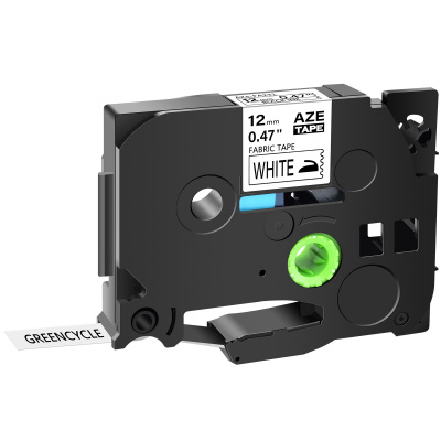 Brother TZe-FA231, 12mm x 3m, black text / white tape, ironing, compatible tape