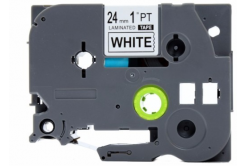 Brother TZe-FA251, 24mm x 3m, black text / white tape, ironing, compatible tape